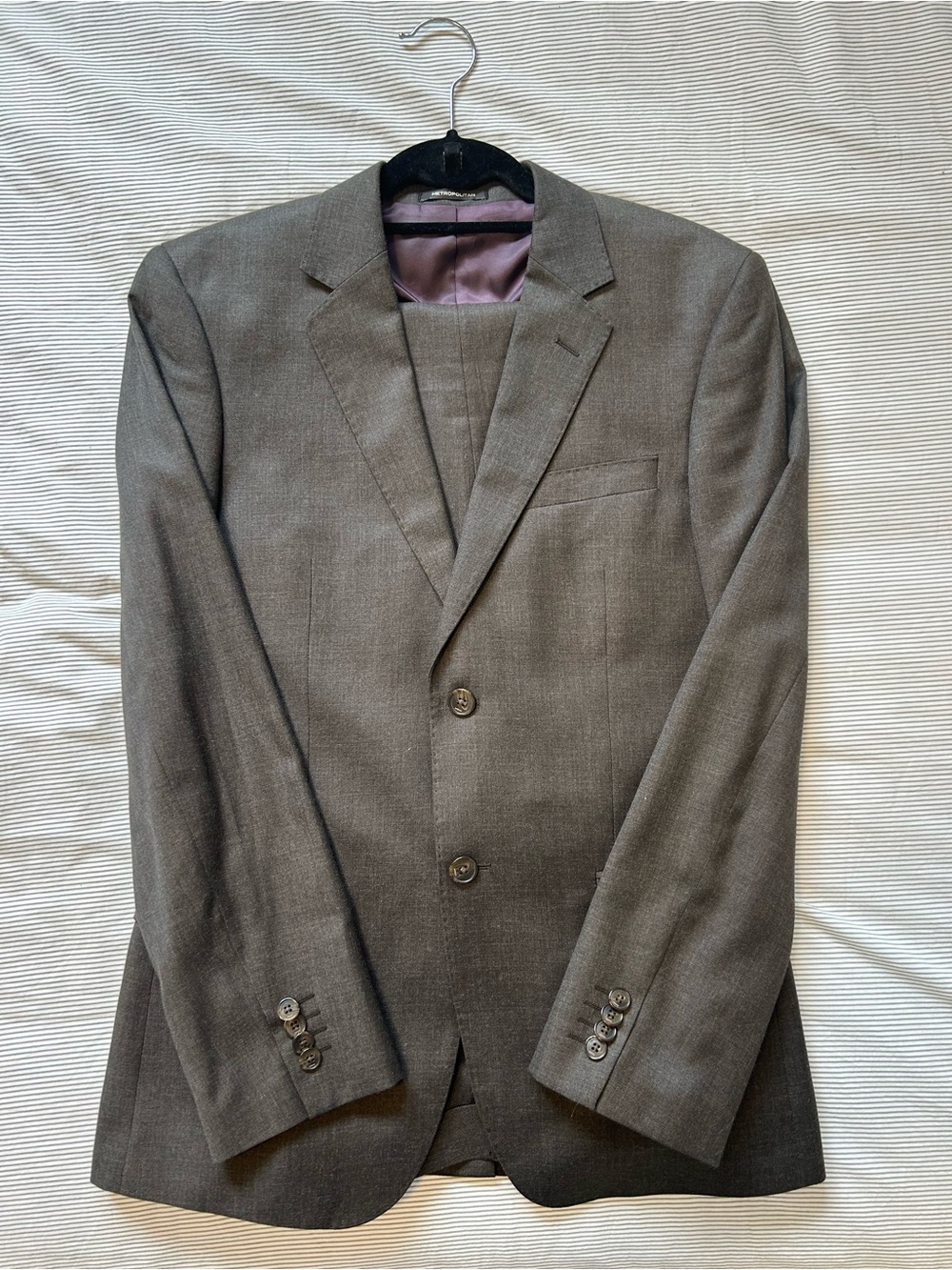 Mexx Men's Two-Button Blazer with matching pants in charcoal gray